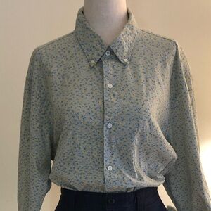 J. Crew Yellow Floral Shirt